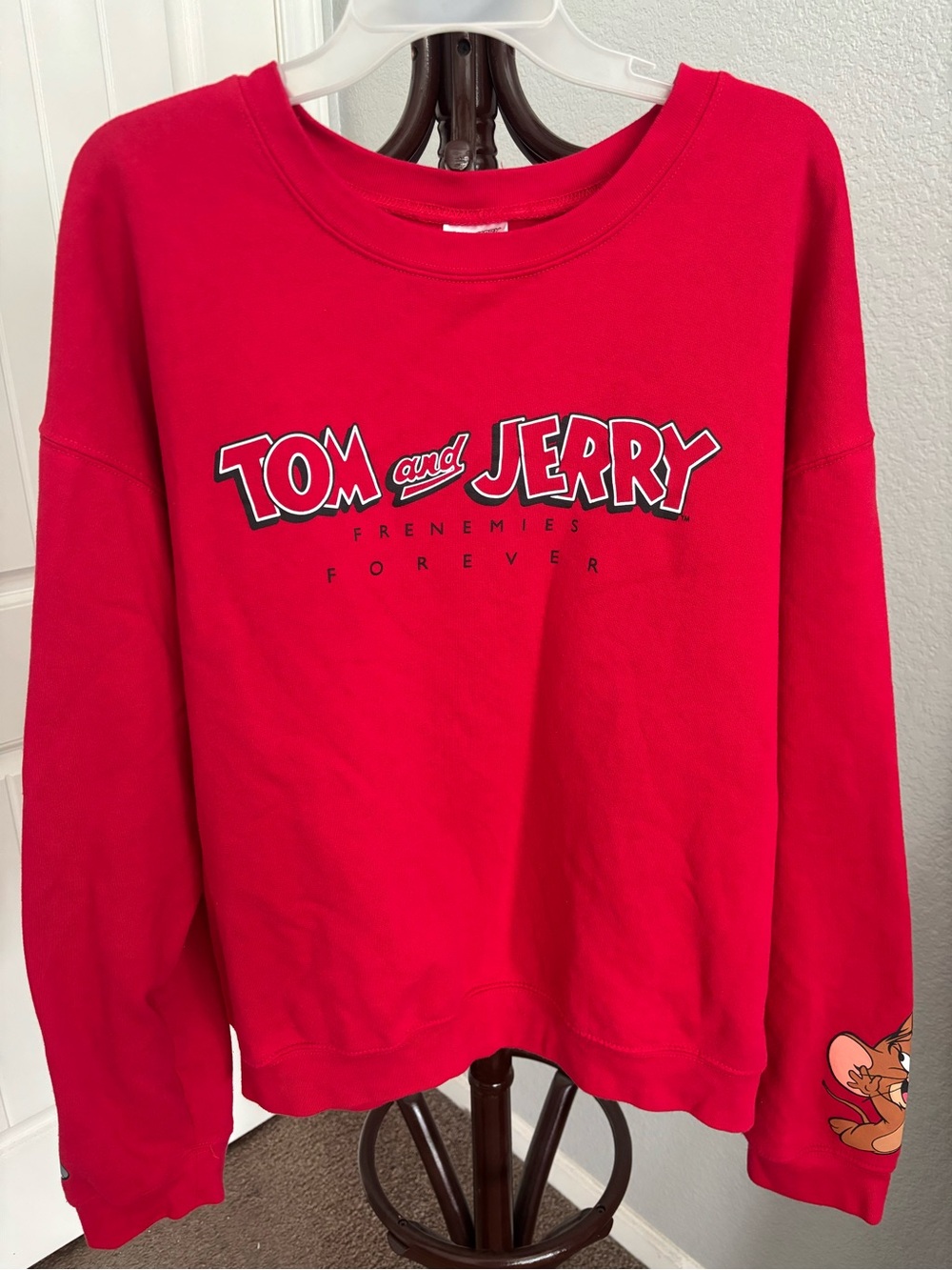 Tom and Jerry Red Crewneck Sweatshirt